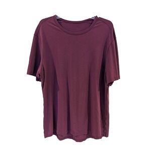 Lululemon T Shirt Men's XL Crew‎ Neck Red Gym Casual Stretch Yoga Running